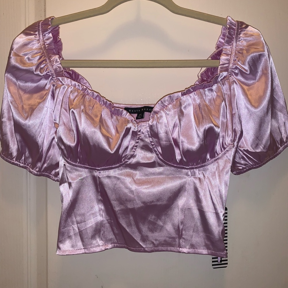Silk crop top